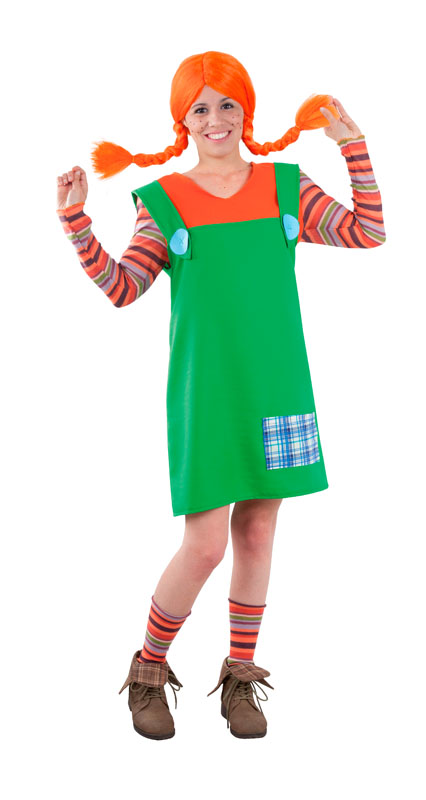 DISFRAZ COLEGIALA TRENZAS MUJER