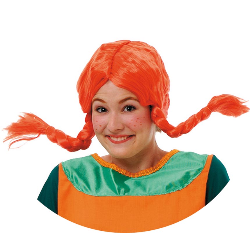 PELUCA TRENZAS NARANJAS