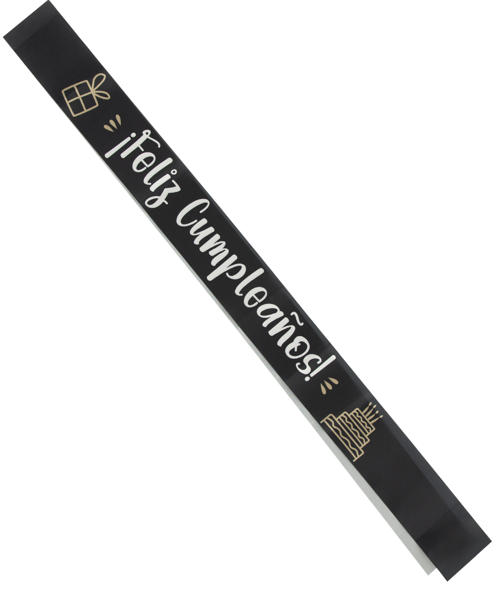 BANDA CUMPLEAÑOS NEGRA