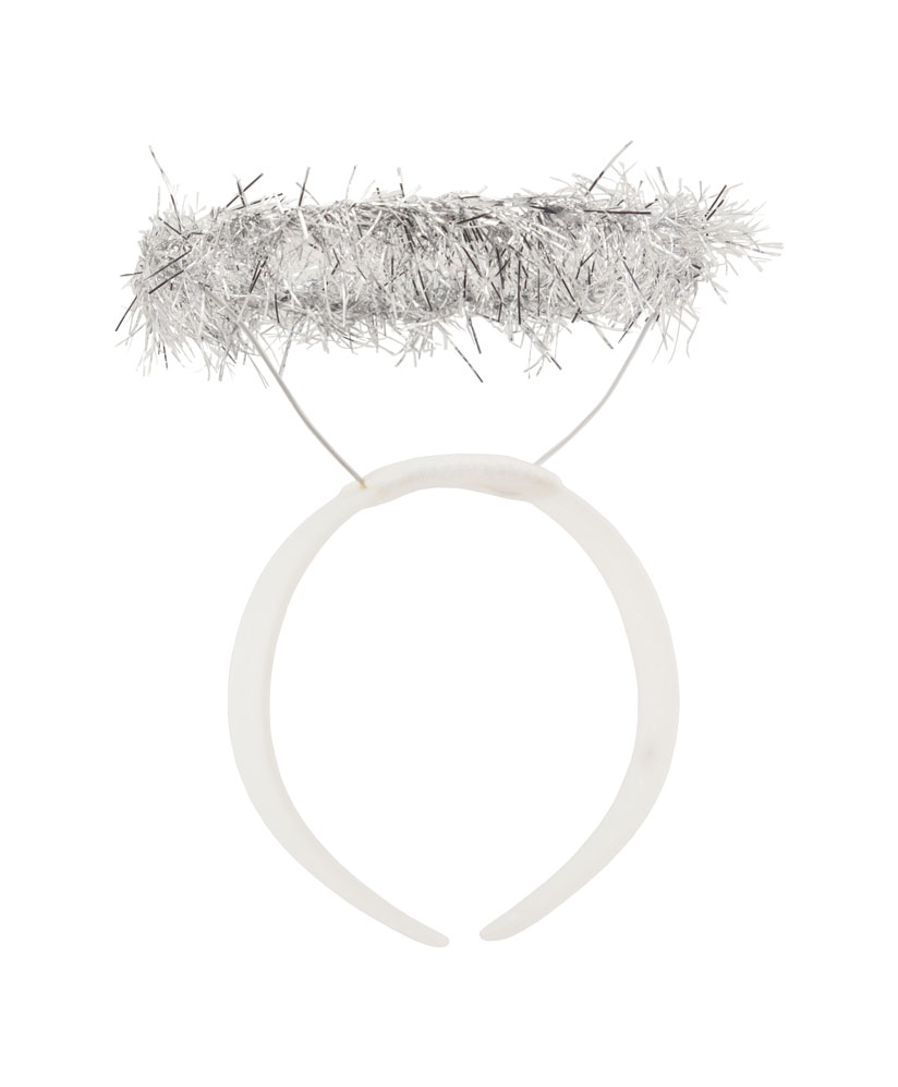 DIADEMA DE ANGEL PLATEADA