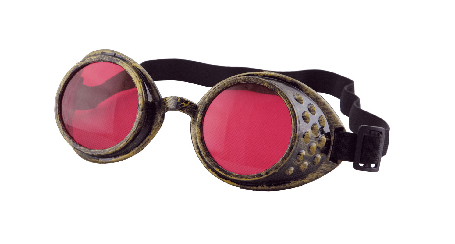 GAFAS STEAMPUNK ROJAS
