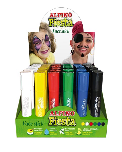 EXPOSITOR FACE STICK 36 BARRAS 6 COLORES