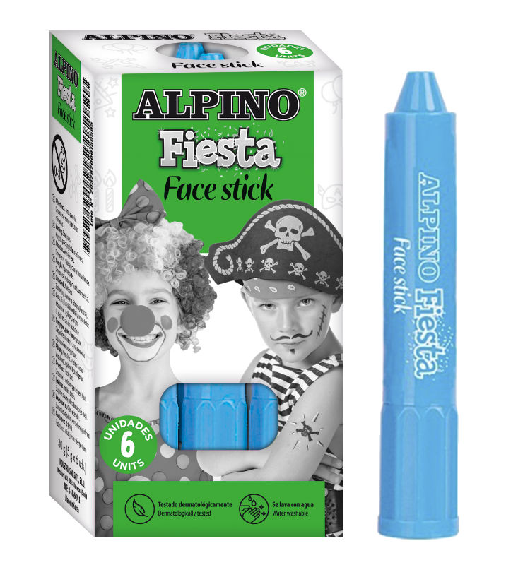 FACE STICK 6 UND. AZUL CYAN